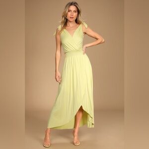 Lulus Sweet and Serene Pale Green Tie-Strap High-Low Dress medium